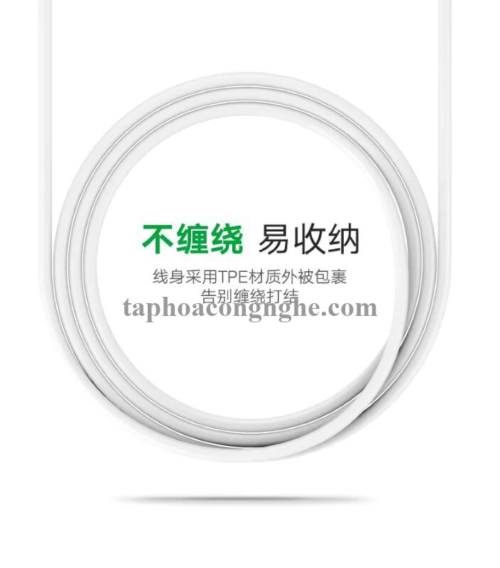 Ugreen 30575 0.5M màu Trắng Cáp USB-A sang Micro USB + USB-C cao cấp US197 30030575